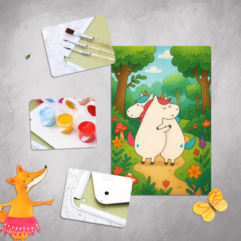 Paint by Numbers Metal Sign unicorns Embrace Design unicorn, unicorns, Unicorn, Love, Sister, Siblings, Sisters, Family, BFF, Unicorns, Girlfriends