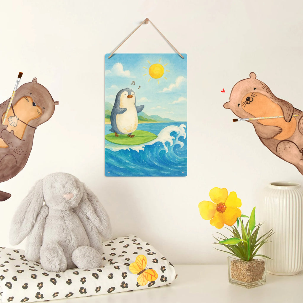 Paint by Numbers Metal Sign Penguin surfer Design Penguin, North Pole, Winter, Penguins, waves, surfers, holidays, surfing, wave riding, penguins, Hawaii, Portugal