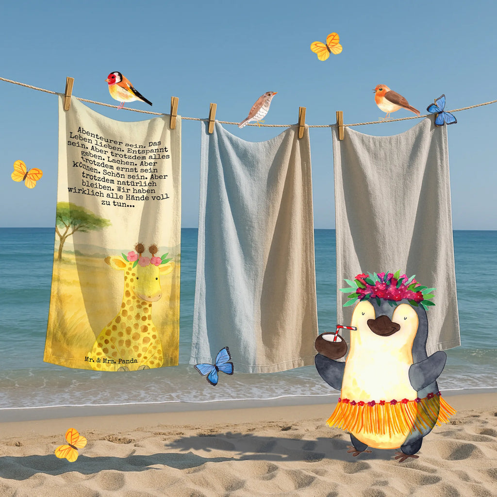 Hand towel giraffe flower wreath Design Duschtuch, Badetuch, Strandtuch, Saunatuch, Kinder Handtuch, Afrika, Wildtiere, Giraffe, Blumenkranz, Abenteurer, Selbstliebe, Freundin