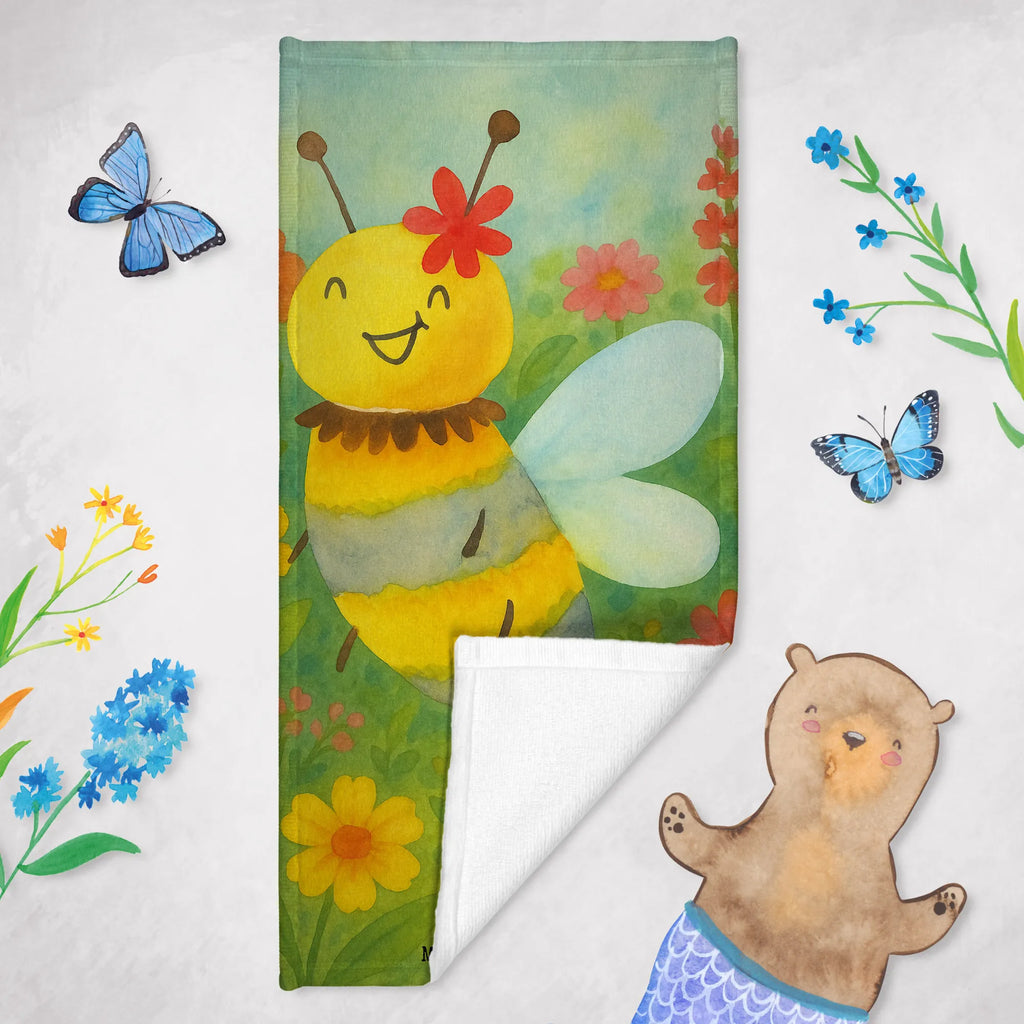 Hand towel bee flower Design Duschtuch, Badetuch, Strandtuch, Saunatuch, Kinder Handtuch, Biene, Wespe, Hummel