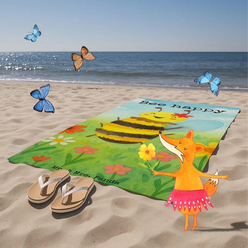Hand towel bee happy Design Duschtuch, Badetuch, Strandtuch, Saunatuch, Kinder Handtuch, Biene, Wespe, Hummel