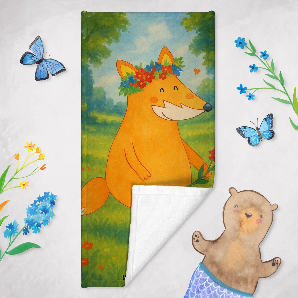 70 x 140 ręcznik lis Kwiaty Design Duschtuch, Badetuch, Strandtuch, Saunatuch, Kinder Handtuch, Fuchs, Füchse, Fox, Liebe, Freundin, Fuchsmädchen, Blumenmädchen, Freundinnen, Liebesbeweis, Blume, Blumen, Motivation, Freude, ich, mich, Selbstliebe