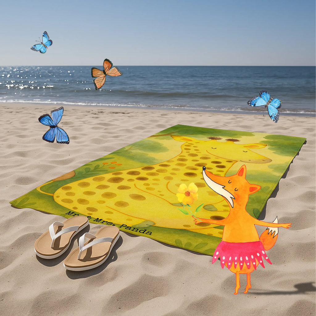 70 x 140 ręcznik żyrafa Zadowolony Design Duschtuch, Badetuch, Strandtuch, Saunatuch, Kinder Handtuch, Afrika, Wildtiere, Giraffe, Zufrieden, Glück, Abenteuer