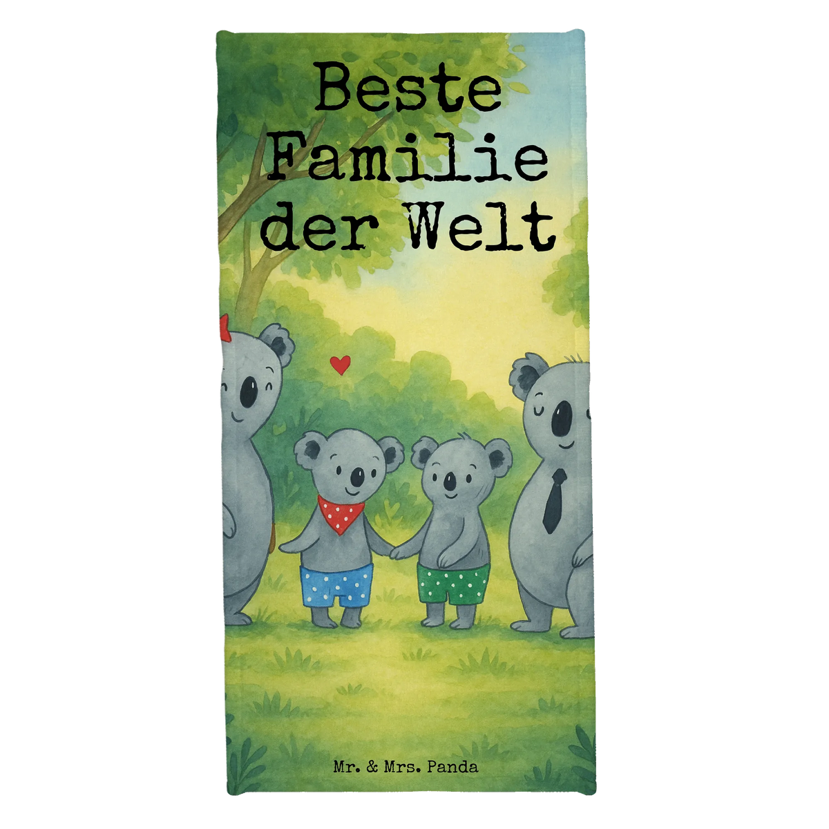 Hand towel Koala family with two kids Design