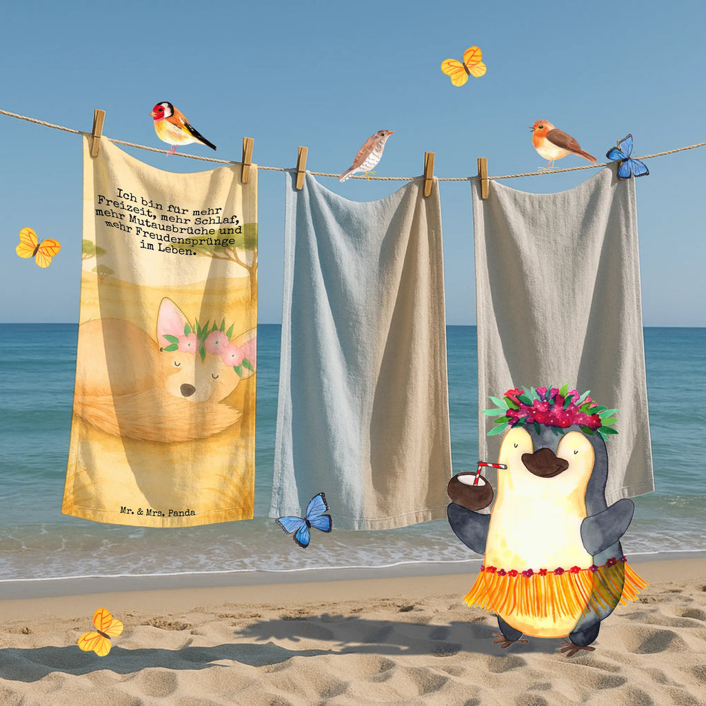 70 x 140 ręcznik lis pustynny kwiaty Design Duschtuch, Badetuch, Strandtuch, Saunatuch, Kinder Handtuch, Afrika, Wildtiere, Wüste, Wüstenfuchs, Blumen, Blumenkranz, Glücklich