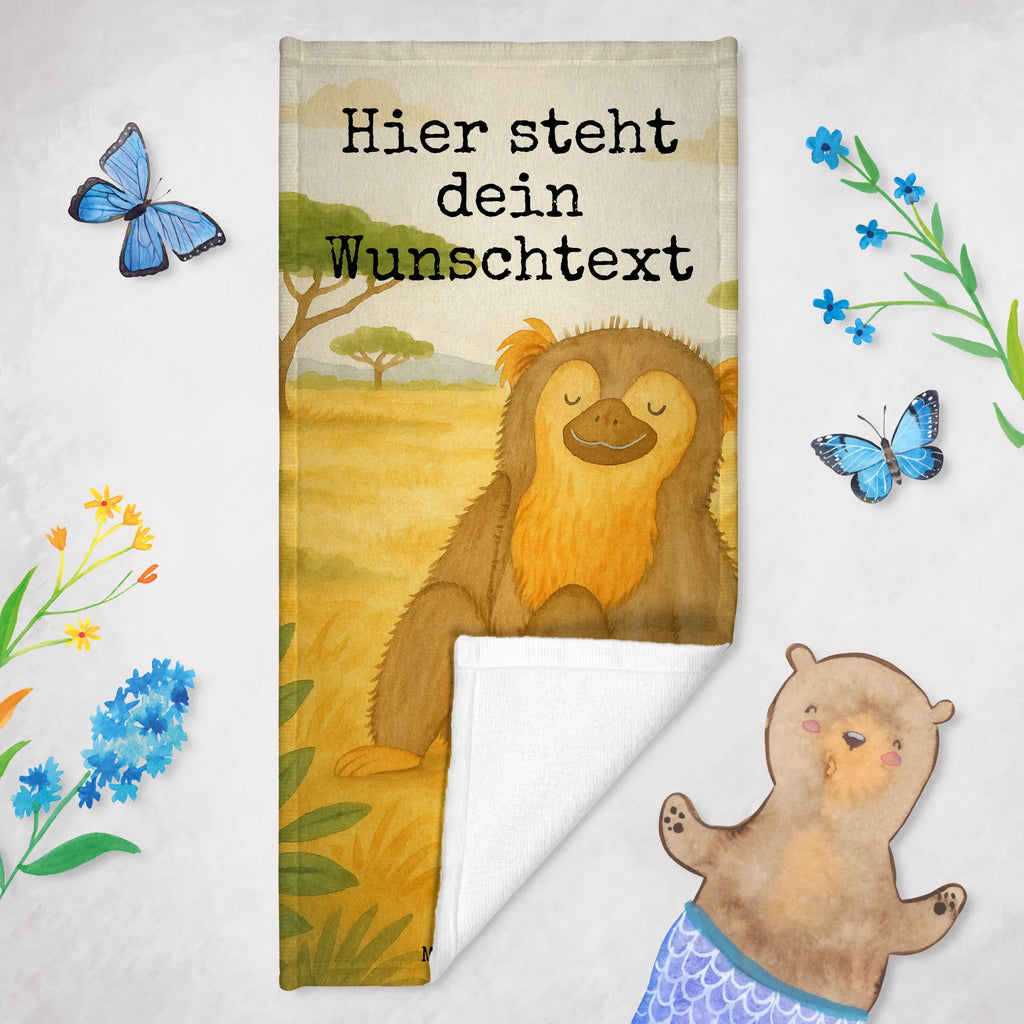 Personalized Bath Towel Monkey Design Badetuch mit Namen, Personalisiertes Badetuch, Kinder Handtuch mit Namen, Saunatuch mit Namen, Duschtuch mit Namen, Personalisiertes Handtuch, Strandtuch mit Namen, Afrika, Wildtiere, Selfcare, Affen, Äffchen, Respekt, Selbstachtung, Liebe, Motivation, Affe, Selbstbewusstsein, Selbstliebe