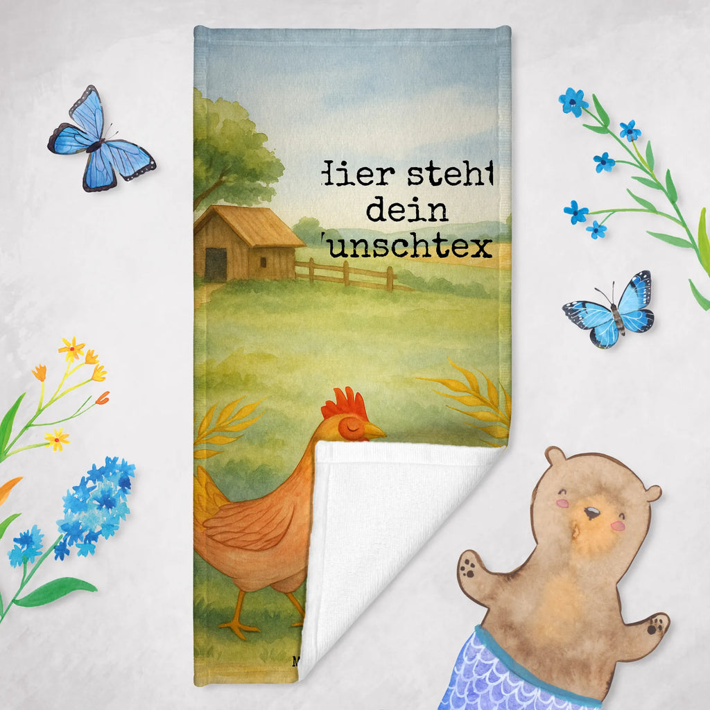 Spersonalizowany ręcznik kąpielowy kurczak Dumny Design Personalisiertes Handtuch, Badetuch mit Namen, Personalisiertes Badetuch, Strandtuch mit Namen, Kinder Handtuch mit Namen, Duschtuch mit Namen, Saunatuch mit Namen, Bauernhof, Hoftiere, Landwirt, Landwirtin, Hahn, Hühner, Spruch, Landleben, Magie, Eier, Motivation, Schwangerschaft, Geburt, Henne, Hof
