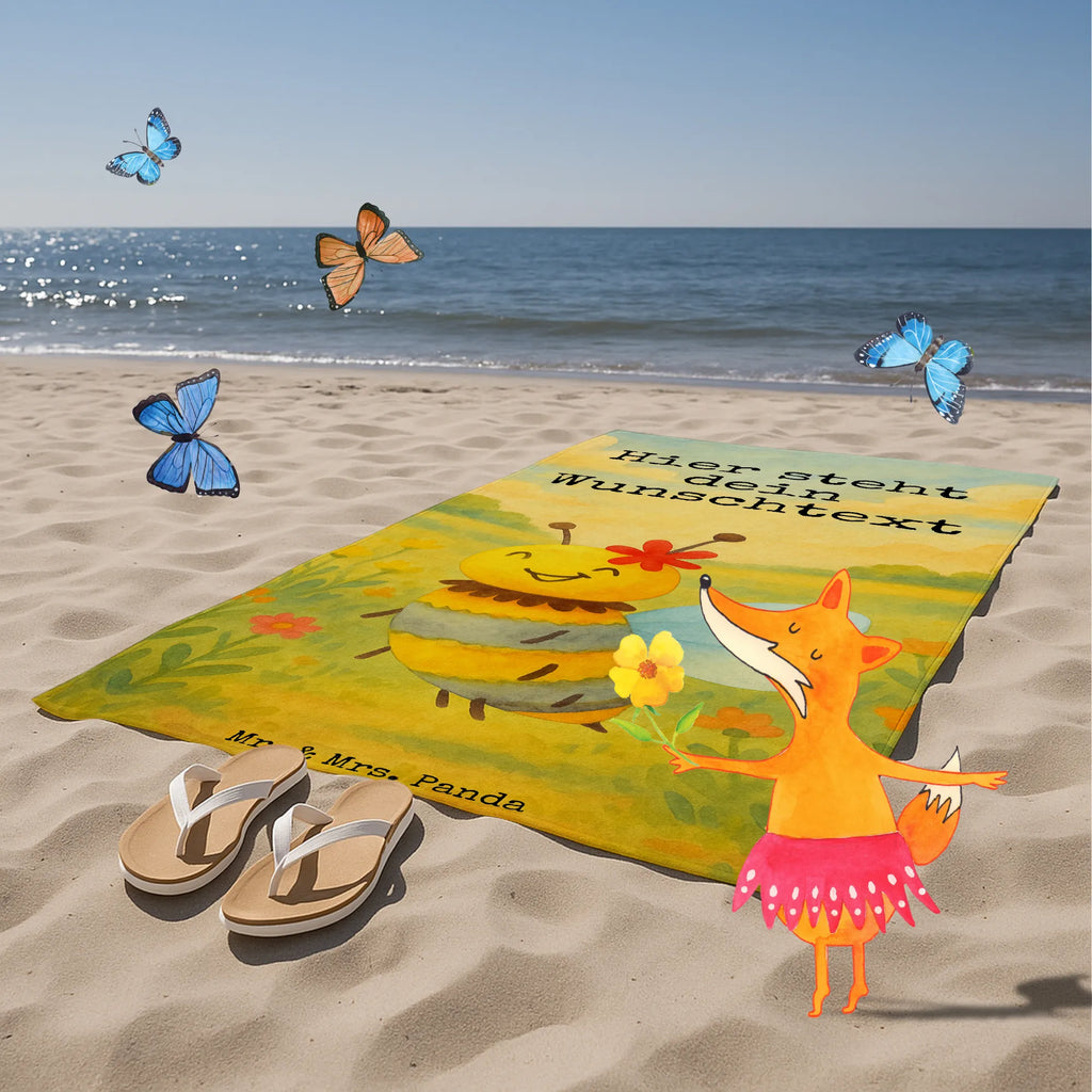 Personalisiertes Badehandtuch Biene Blume Design Kinder Handtuch mit Namen, Duschtuch mit Namen, Badetuch mit Namen, Saunatuch mit Namen, Personalisiertes Handtuch, Strandtuch mit Namen, Personalisiertes Badetuch, Biene, Wespe, Hummel