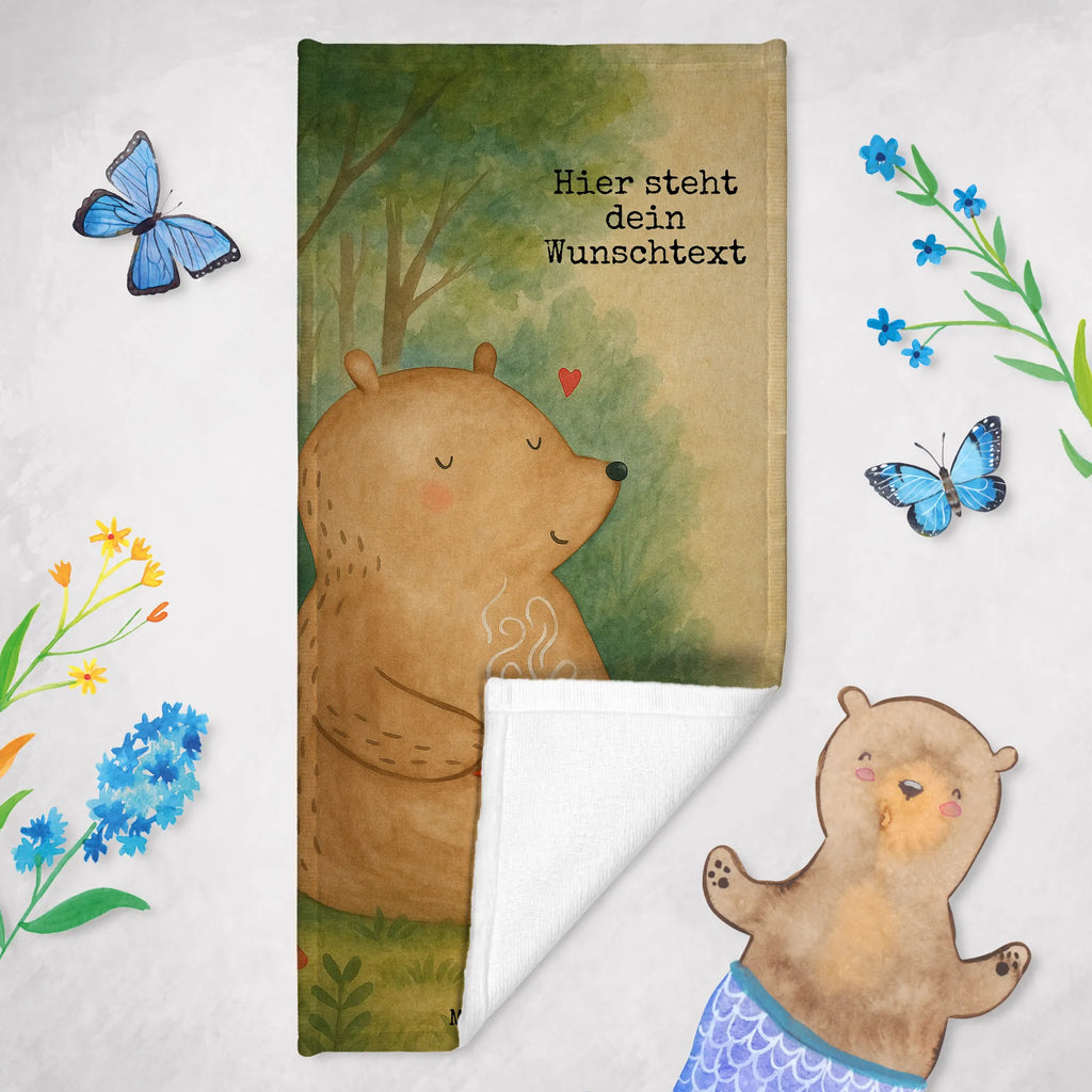 Personalisiertes Badehandtuch Bär Kaffee Design Personalisiertes Badetuch, Strandtuch mit Namen, Badetuch mit Namen, Saunatuch mit Namen, Duschtuch mit Namen, Personalisiertes Handtuch, Kinder Handtuch mit Namen, Bär, Teddy, Teddybär, Welt retten, guten Morgen, Coffee, Bären, Motivation, Kaffee, Welt erobern, Morgenroutine