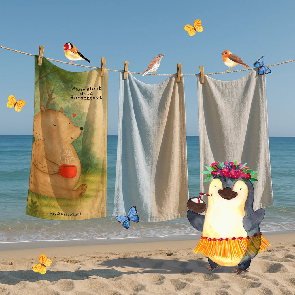 Personalisiertes Badehandtuch Bär Kaffee Design Personalisiertes Badetuch, Strandtuch mit Namen, Badetuch mit Namen, Saunatuch mit Namen, Duschtuch mit Namen, Personalisiertes Handtuch, Kinder Handtuch mit Namen, Bär, Teddy, Teddybär, Welt retten, guten Morgen, Coffee, Bären, Motivation, Kaffee, Welt erobern, Morgenroutine