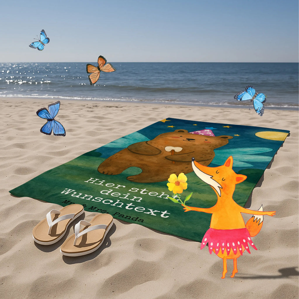 Personalisiertes Badehandtuch Bär Zahnfee Design Duschtuch mit Namen, Personalisiertes Badetuch, Saunatuch mit Namen, Badetuch mit Namen, Personalisiertes Handtuch, Strandtuch mit Namen, Kinder Handtuch mit Namen, Bär, Teddy, Teddybär, Erster Zahn, Zahnfee, Fee, Milchzahn