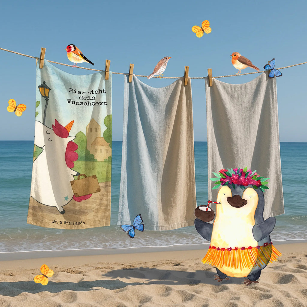 Spersonalizowany ręcznik kąpielowy Jednorożec walizka Design Personalisiertes Badetuch, Badetuch mit Namen, Strandtuch mit Namen, Personalisiertes Handtuch, Duschtuch mit Namen, Saunatuch mit Namen, Kinder Handtuch mit Namen, Einhorn, Einhörner, Einhorn Deko, Unicorn, Reise, Abenteuer, Verreisen, Koffer, Gepäck, lustig, witzig, Spaß, albern, unicorn, Erwachsen, Kind