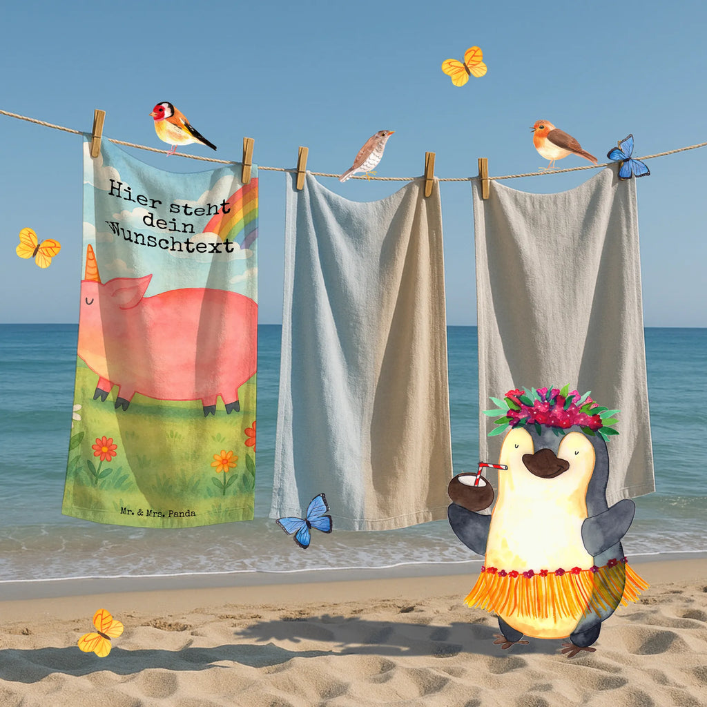 Spersonalizowany ręcznik kąpielowy jednorożec świnia Design Duschtuch mit Namen, Saunatuch mit Namen, Personalisiertes Badetuch, Personalisiertes Handtuch, Strandtuch mit Namen, Badetuch mit Namen, Kinder Handtuch mit Namen, Einhorn, Einhörner, Einhorn Deko, Unicorn, Schwein, Piggy, Spaß, english, funny, Pig, Spruch, witzig. lustig, Bauer, englisch, Party, Schweinhorn, geschenk