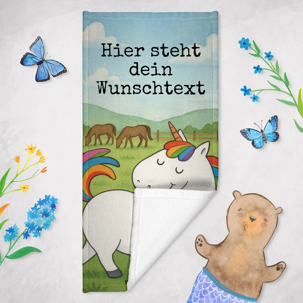Spersonalizowany ręcznik kąpielowy jednorożec dumnie kroczyć Design Kinder Handtuch mit Namen, Saunatuch mit Namen, Personalisiertes Badetuch, Duschtuch mit Namen, Badetuch mit Namen, Strandtuch mit Namen, Personalisiertes Handtuch, Einhorn, Einhörner, Einhorn Deko, Unicorn, Pferd, Geschenk, Reiter, bunt, Freundin, anders, stolz, Reiten