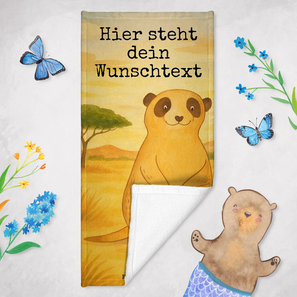 Personalisiertes Badehandtuch Erdmännchen Design Personalisiertes Badetuch, Kinder Handtuch mit Namen, Duschtuch mit Namen, Saunatuch mit Namen, Personalisiertes Handtuch, Badetuch mit Namen, Strandtuch mit Namen, Afrika, Wildtiere, Weltreise, Roadtrip, Afrikareise, Erdmännchen, Spruch, Traveling, Reisen