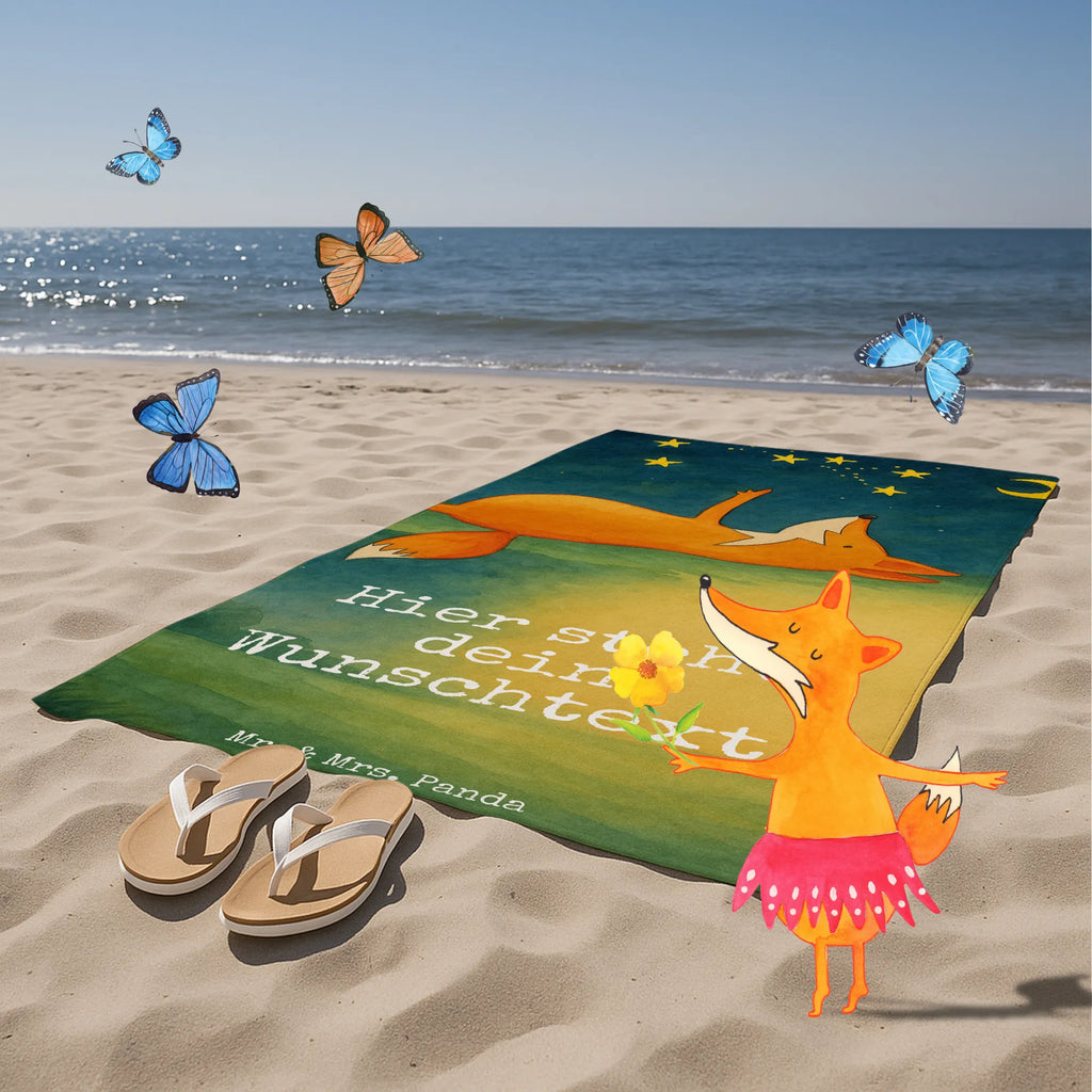 Spersonalizowany ręcznik kąpielowy lis Gwiazdy Design Badetuch mit Namen, Personalisiertes Badetuch, Kinder Handtuch mit Namen, Personalisiertes Handtuch, Strandtuch mit Namen, Duschtuch mit Namen, Saunatuch mit Namen, Fuchs, Füchse, Always Look on the Bright Side of Life, Spruch schön, Romantik, tröstende Worte, Spruch positiv