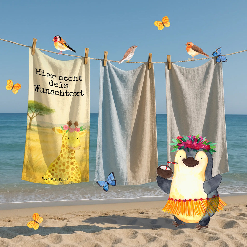 Personalized Bath Towel giraffe flower wreath Design Duschtuch mit Namen, Strandtuch mit Namen, Personalisiertes Handtuch, Badetuch mit Namen, Kinder Handtuch mit Namen, Personalisiertes Badetuch, Saunatuch mit Namen, Afrika, Wildtiere, Blumenkranz, Giraffe, Selbstliebe, Freundin, Abenteurer