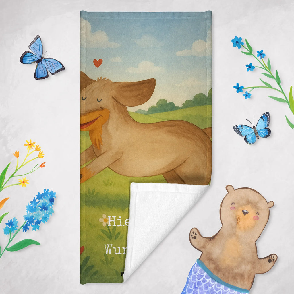 Personalized Bath Towel Dog dachshund Design Duschtuch mit Namen, Personalisiertes Badetuch, Strandtuch mit Namen, Personalisiertes Handtuch, Kinder Handtuch mit Namen, Saunatuch mit Namen, Badetuch mit Namen, Hund, Hundemotiv, Haustier, Hunderasse, Tierliebhaber, Hundebesitzer, Sprüche, happy dog, Hunde, Dachshund, Dackel