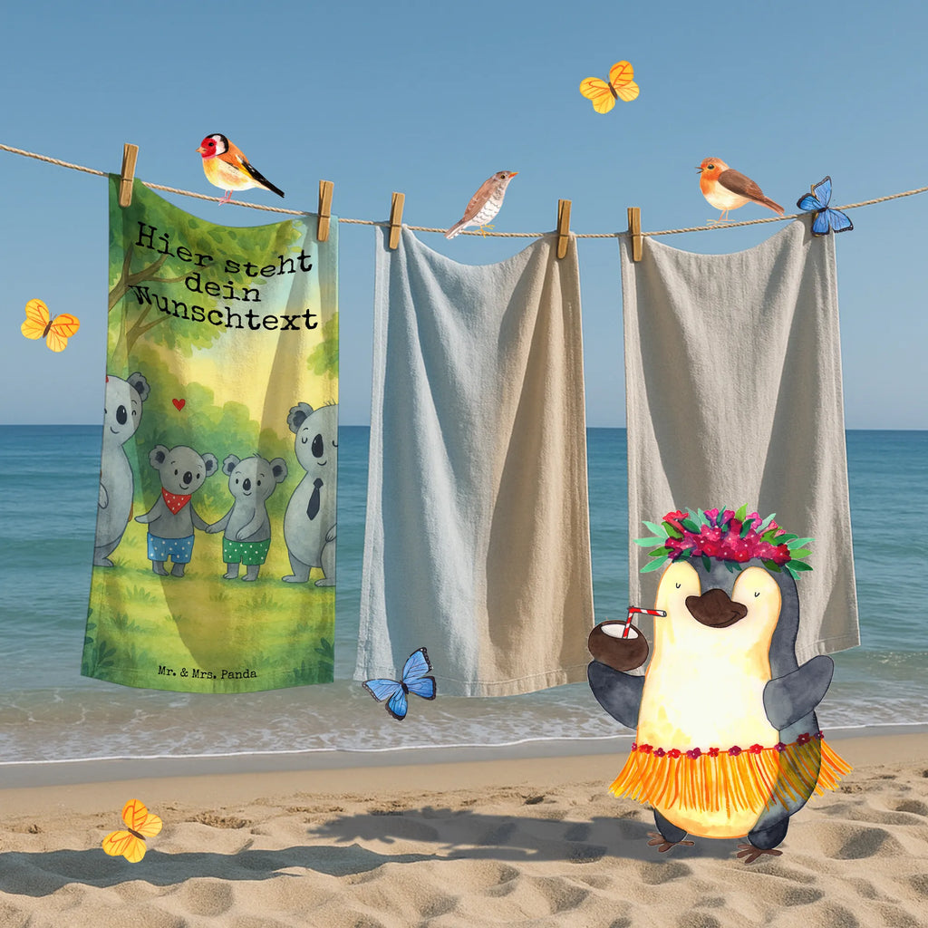 Personalized Bath Towel Koala family with two kids Design Badetuch mit Namen, Personalisiertes Badetuch, Duschtuch mit Namen, Strandtuch mit Namen, Kinder Handtuch mit Namen, Saunatuch mit Namen, Personalisiertes Handtuch, Familie, Vatertag, Muttertag, Bruder, Schwester, Mama, Papa, Oma, Opa, Familienzeit, Koalabär, Koala, Koalafamilie, Lieblingsfamilie, beste Familie, Familienleben