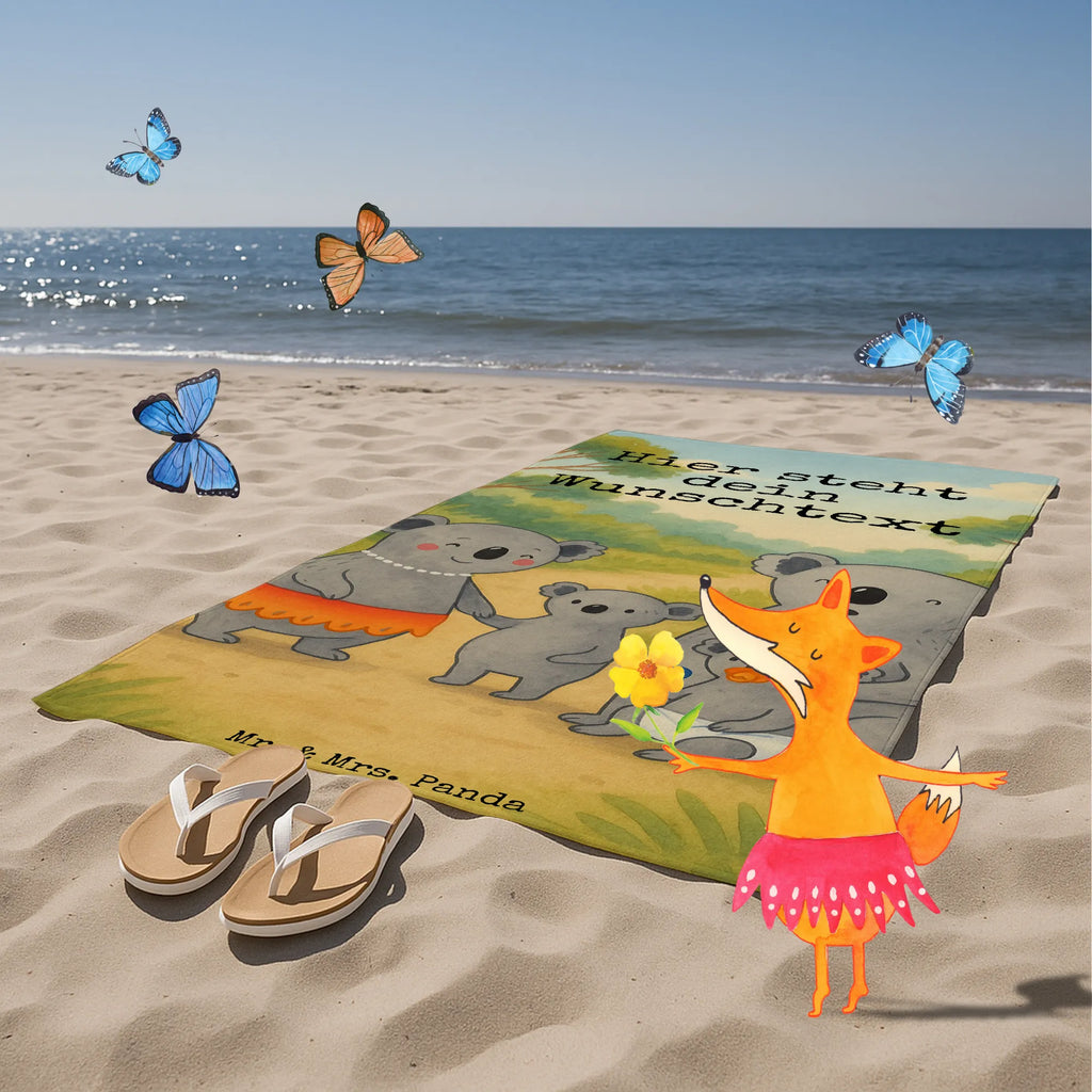 Personalized Bath Towel Koala Family Design Strandtuch mit Namen, Duschtuch mit Namen, Personalisiertes Badetuch, Personalisiertes Handtuch, Saunatuch mit Namen, Kinder Handtuch mit Namen, Badetuch mit Namen, Familie, Vatertag, Muttertag, Bruder, Schwester, Mama, Papa, Oma, Opa, Familienleben, Koala, Koalas, Family, Geschwister, Kinder