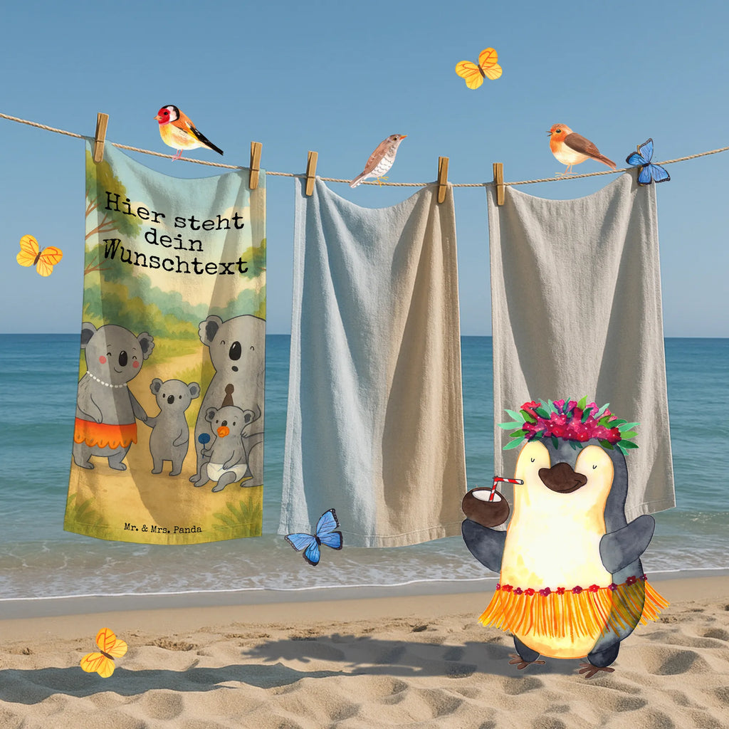 Personalized Bath Towel Koala Family Design Strandtuch mit Namen, Duschtuch mit Namen, Personalisiertes Badetuch, Personalisiertes Handtuch, Saunatuch mit Namen, Kinder Handtuch mit Namen, Badetuch mit Namen, Familie, Vatertag, Muttertag, Bruder, Schwester, Mama, Papa, Oma, Opa, Familienleben, Koala, Koalas, Family, Geschwister, Kinder