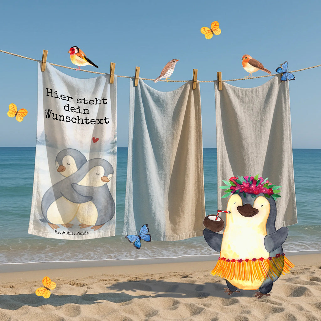 Personalisiertes Badehandtuch Pinguine Kuscheln Design Personalisiertes Badetuch, Badetuch mit Namen, Personalisiertes Handtuch, Duschtuch mit Namen, Kinder Handtuch mit Namen, Saunatuch mit Namen, Strandtuch mit Namen, Liebe, Partner, Freund, Freundin, Ehemann, Ehefrau, Heiraten, Verlobung, Heiratsantrag, Liebesgeschenk, Jahrestag, Hocheitstag, Geschenk für Partner, für Männer, Liebesbeweis, Mitbringsel, Geschenk für Frauen, für Ehemann, Valentinstag, Geschenk für Freundin, Hochzeitstag