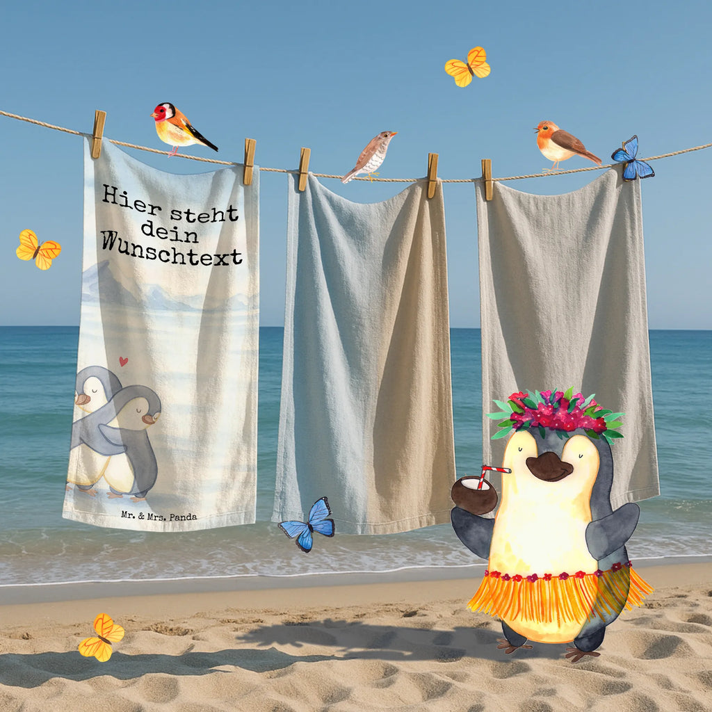 Personalisiertes Badehandtuch Pinguine Kuscheln Design Badetuch mit Namen, Duschtuch mit Namen, Saunatuch mit Namen, Personalisiertes Handtuch, Kinder Handtuch mit Namen, Strandtuch mit Namen, Personalisiertes Badetuch, Liebe, Partner, Freund, Freundin, Ehemann, Ehefrau, Heiraten, Verlobung, Heiratsantrag, Liebesgeschenk, Jahrestag, Hocheitstag, Hochzeitstag, Valentinstag, Geschenk für Partner, Geschenk für Frauen, für Männer, Geschenk für Freundin, Liebesbeweis, Mitbringsel, für Ehemann