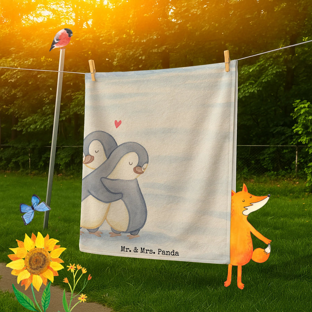 Personalisiertes Badehandtuch Pinguine Kuscheln Design Badetuch mit Namen, Duschtuch mit Namen, Saunatuch mit Namen, Personalisiertes Handtuch, Kinder Handtuch mit Namen, Strandtuch mit Namen, Personalisiertes Badetuch, Liebe, Partner, Freund, Freundin, Ehemann, Ehefrau, Heiraten, Verlobung, Heiratsantrag, Liebesgeschenk, Jahrestag, Hocheitstag, Hochzeitstag, Valentinstag, Geschenk für Partner, Geschenk für Frauen, für Männer, Geschenk für Freundin, Liebesbeweis, Mitbringsel, für Ehemann