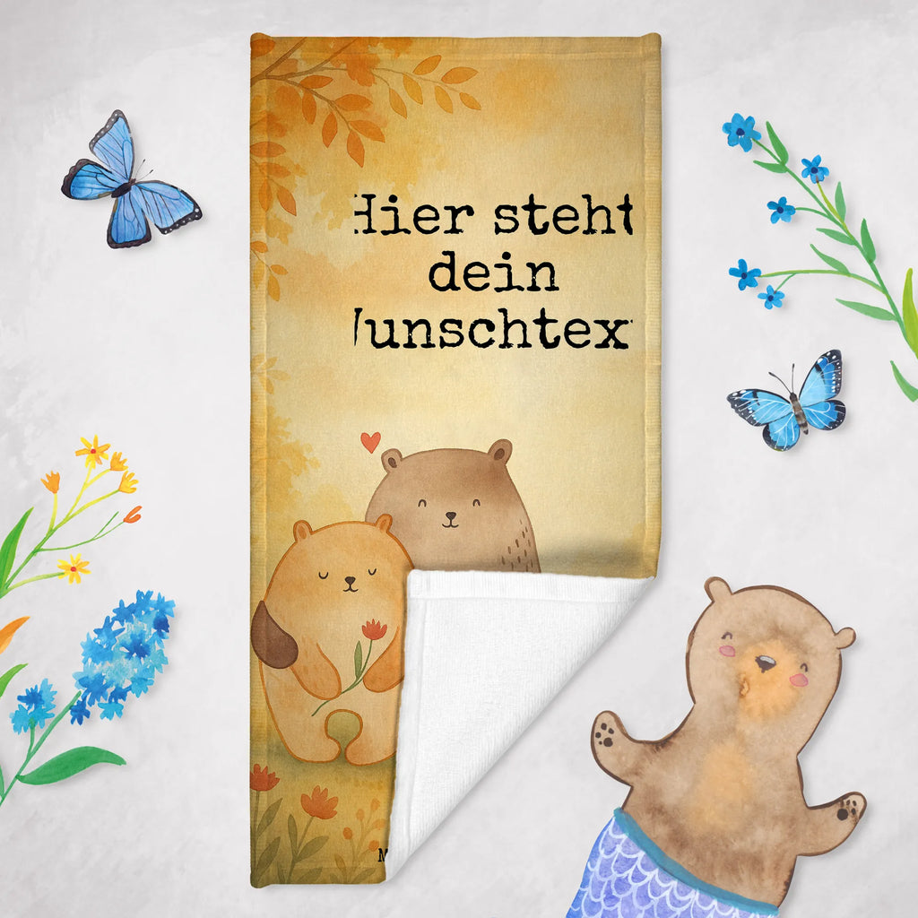Personalisiertes Badehandtuch Bären Liebe Design Strandtuch mit Namen, Saunatuch mit Namen, Personalisiertes Handtuch, Kinder Handtuch mit Namen, Personalisiertes Badetuch, Badetuch mit Namen, Duschtuch mit Namen, Liebe, Partner, Freund, Freundin, Ehemann, Ehefrau, Heiraten, Verlobung, Heiratsantrag, Liebesgeschenk, Jahrestag, Hocheitstag, Bär, Liebesbeweis, Hochzeitstag, Geschenk Hochzeit, Bärchen, Geschenk Freund, Geschenk Freundin, Bären, Verlobt, Verheiratet, Verliebt