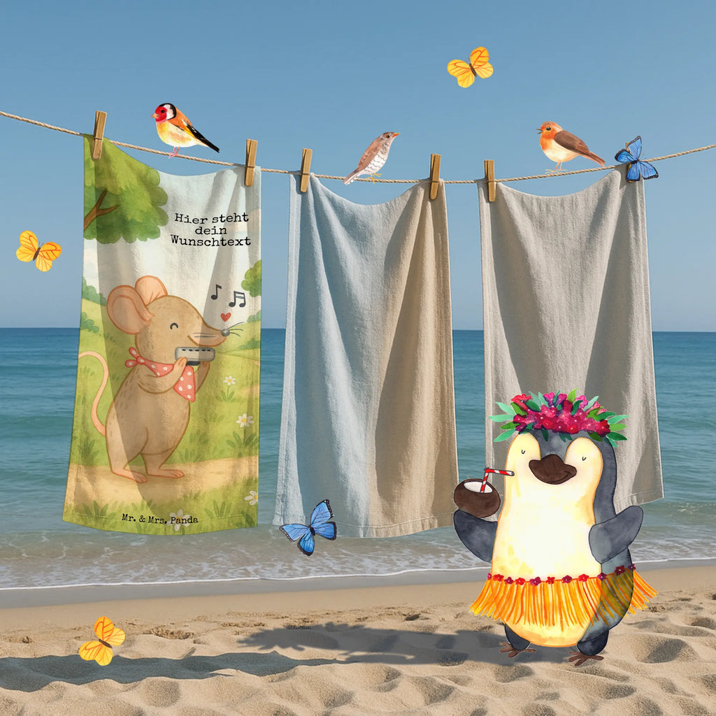 Personalisiertes Badehandtuch Maus Mundharmonika Design Duschtuch mit Namen, Badetuch mit Namen, Saunatuch mit Namen, Personalisiertes Handtuch, Personalisiertes Badetuch, Kinder Handtuch mit Namen, Strandtuch mit Namen, Instrumente, Geschenke Musiker, Musikliebhaber, Maus, Gesang, Lagerfeuer, Mundharmonika