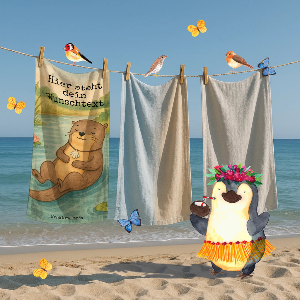 Personalized Bath Towel otter shell Design Strandtuch mit Namen, Badetuch mit Namen, Kinder Handtuch mit Namen, Duschtuch mit Namen, Personalisiertes Handtuch, Saunatuch mit Namen, Personalisiertes Badetuch, Otter, Fischotter, Seeotter, Motivation, Tagträumen, Otterliebe, grübeln, träumen, Büro
