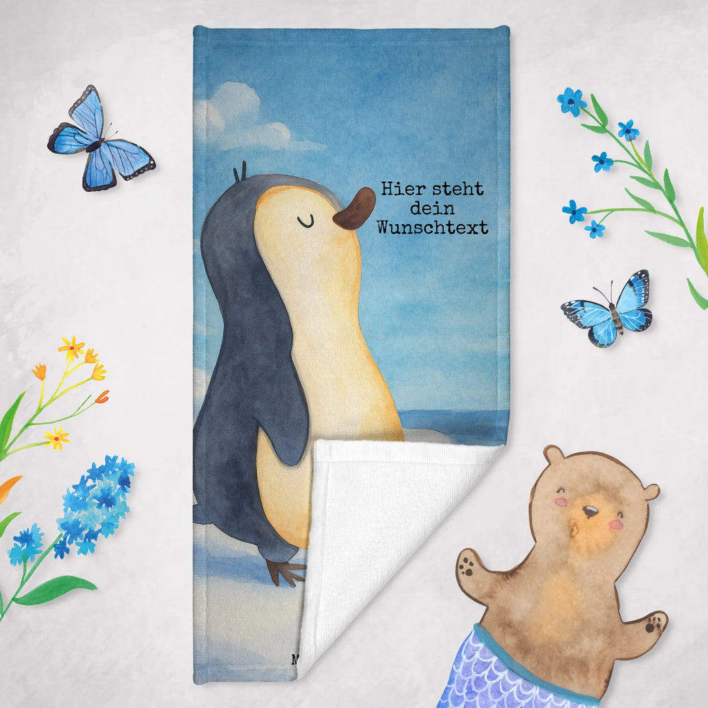 Personalized Bath Towel Penguin march Design Strandtuch mit Namen, Duschtuch mit Namen, Badetuch mit Namen, Kinder Handtuch mit Namen, Personalisiertes Handtuch, Personalisiertes Badetuch, Saunatuch mit Namen, Pinguin, Frühaufsteher, Pinguine, Bruder, Schwester, Familie, Langschläfer
