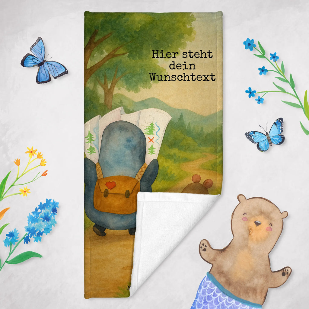 Personalisiertes Badehandtuch Pinguin & Maus Wanderer Design Badetuch mit Namen, Saunatuch mit Namen, Personalisiertes Handtuch, Personalisiertes Badetuch, Strandtuch mit Namen, Kinder Handtuch mit Namen, Duschtuch mit Namen, Pinguin, Wanderlust, Pinguine, Roadtrip, Abenteuer, wandern, Abenteurer, Ausflug