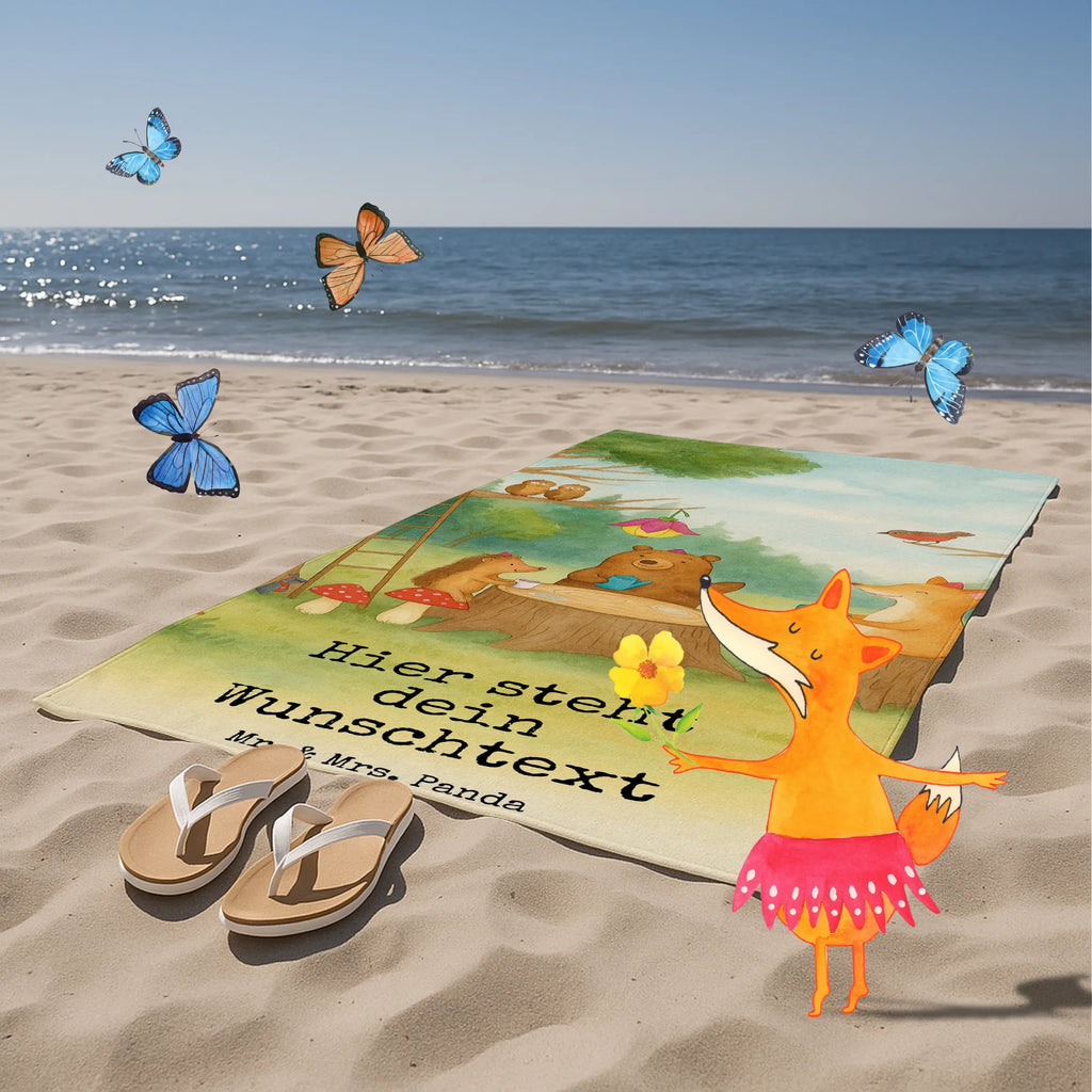 Personalized Bath Towel forest animals picnic Design Strandtuch mit Namen, Kinder Handtuch mit Namen, Personalisiertes Badetuch, Saunatuch mit Namen, Personalisiertes Handtuch, Duschtuch mit Namen, Badetuch mit Namen, Tiermotive, Gute Laune, lustige Sprüche, Tiere, Maus, Hase, Igel, Wald, Fuchs, Waldtiere, Eichhörnchen, Picknick
