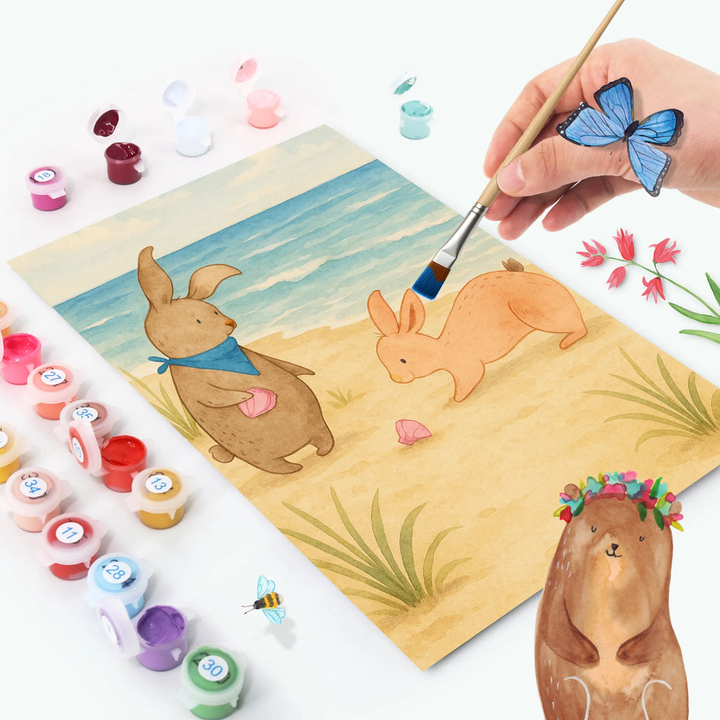 Malen nach Zahlen Hasen Muschel Design Künstler, Baseln, Malen nach Zahlen, Kunstwerk, DIY, Bastelidee, Kreativität, Malen, Ausmalbild, Familie, Vatertag, Muttertag, Bruder, Schwester, Mama, Papa, Oma, Opa, Freundinnen, Muscheln, Hasen, beste Freundin, BFF, Meer, Freundin, best friends, Muscheln sammeln