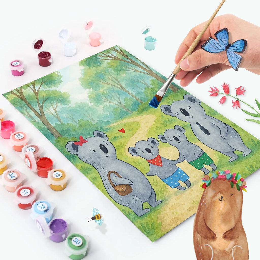 Malowanie według numerów Rodzina koali dwa Design Künstler, Malen, Kreativität, DIY, Malen nach Zahlen, Kunstwerk, Ausmalbild, Bastelidee, Baseln, Familie, Vatertag, Muttertag, Bruder, Schwester, Mama, Papa, Oma, Opa, Koalabär, beste Familie, Familienzeit, Koala, Familienleben, Lieblingsfamilie, Koalafamilie