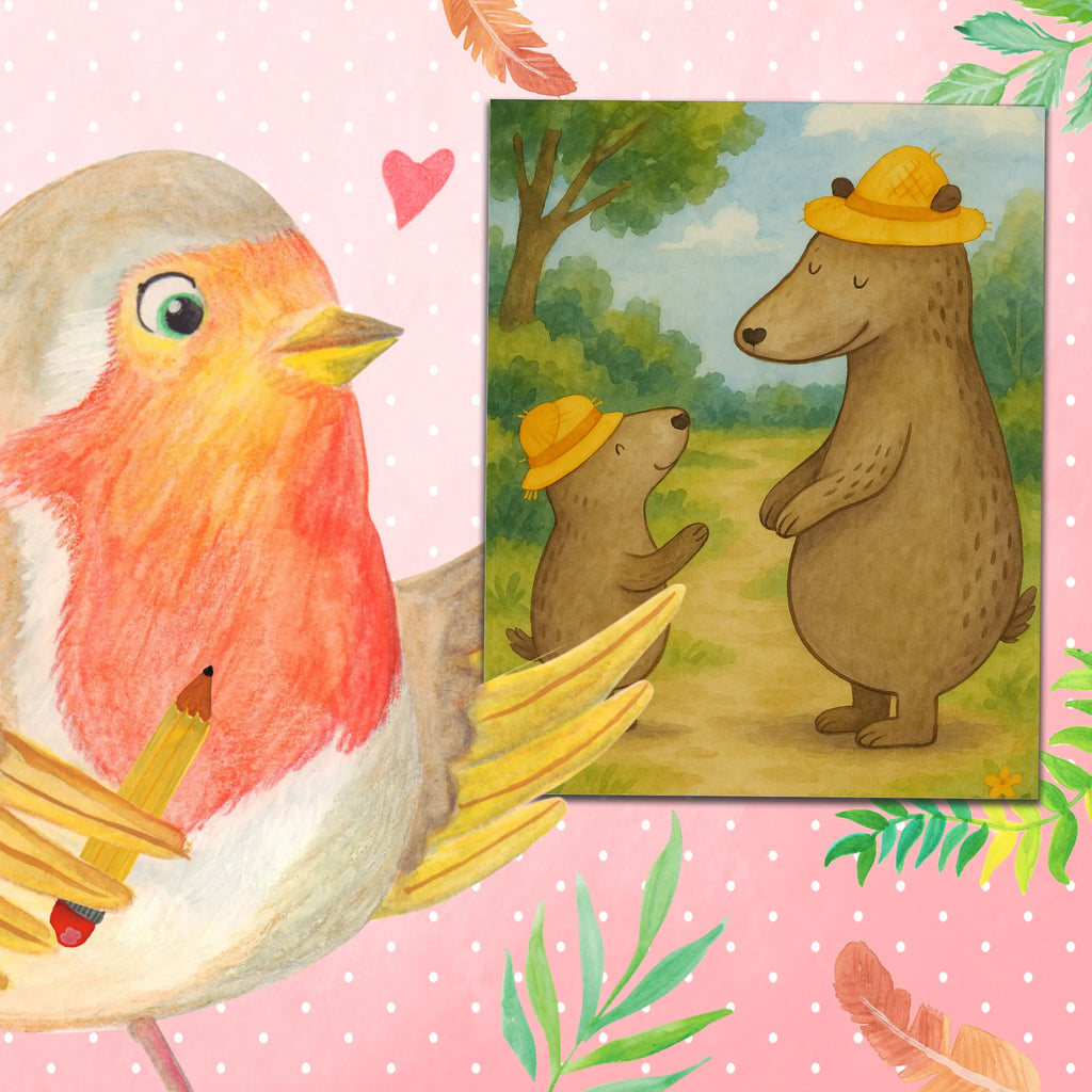 Malowanie według numerów Niedźwiedzie z kapeluszami Design Rodzina, Dzień Ojca, Dzień Matki, brat, siostra, mama, tata, babcia, dziadek