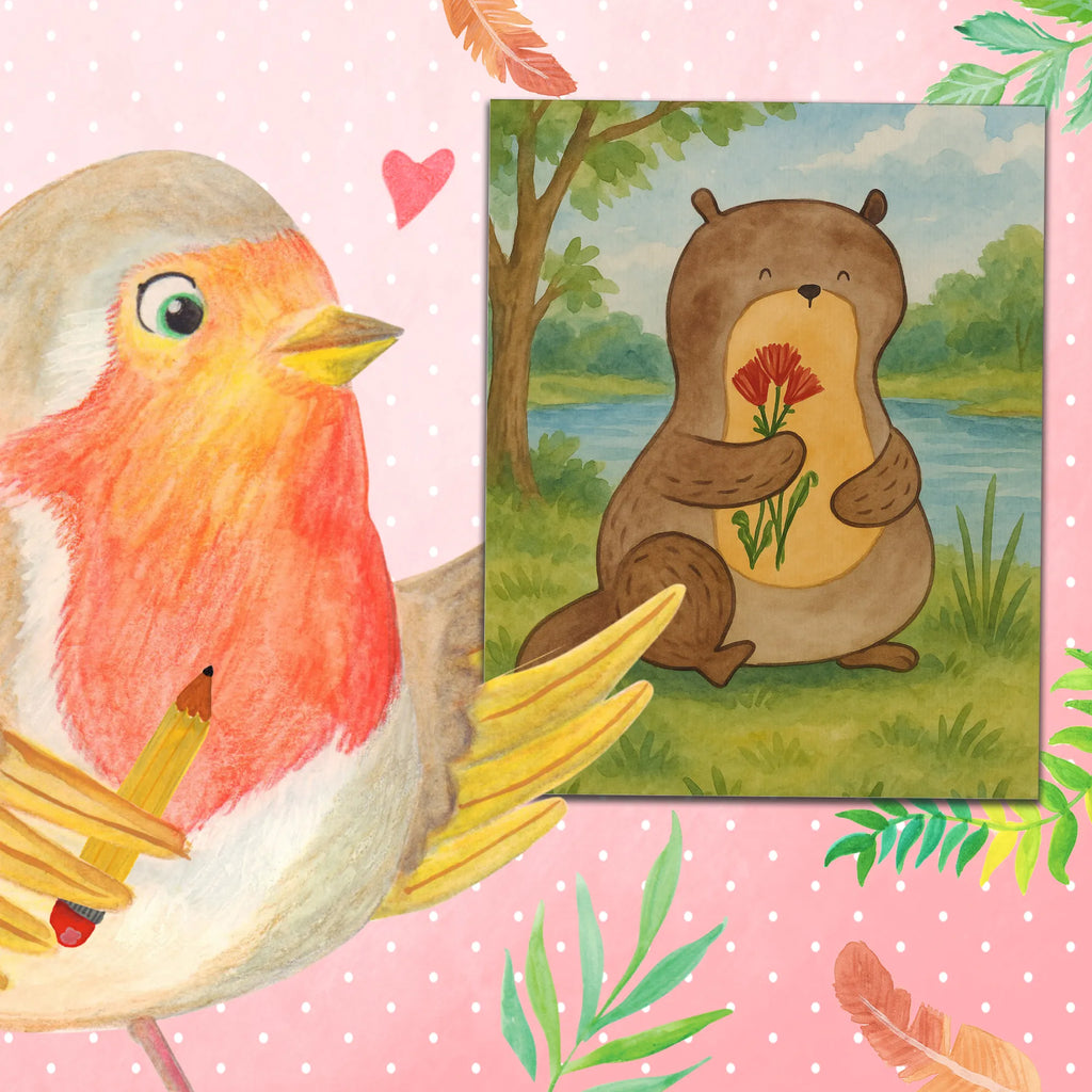 Paint by Numbers otter Bunch of flowers Design otter, marten, sea otter, European otter, water mammal, aquatic animal, baby otter, predator, water, otter gifts, animal lover, gift ideas for animal lovers, animal, mammal, water animal, gifts for people in love, Otter Sea Otter Lake Otter