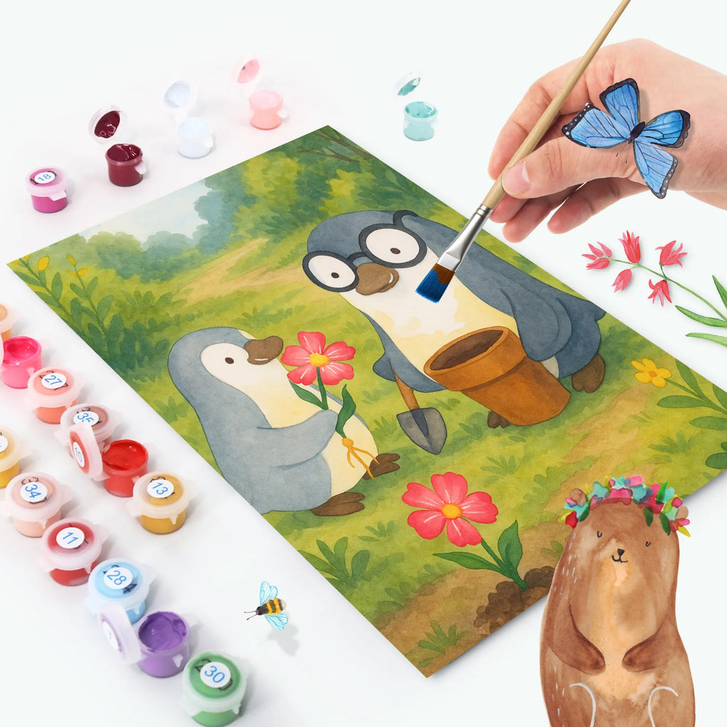 Malen nach Zahlen Pinguin Opa Blumen pflanzen Design Kunstwerk, Malen, DIY, Künstler, Malen nach Zahlen, Bastelidee, Baseln, Ausmalbild, Kreativität, Familie, Vatertag, Muttertag, Bruder, Schwester, Mama, Papa, Oma, Opa, Lieblingsopa, Opi, bester Opa, Großvater