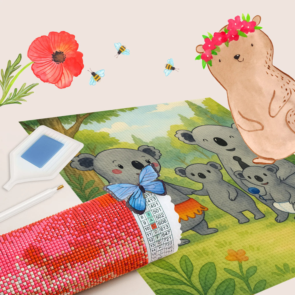 Obraz diamentowy Rodzina koali Design Rodzina, Dzień Ojca, Dzień Matki, brat, siostra, mama, tata, babcia, dziadek