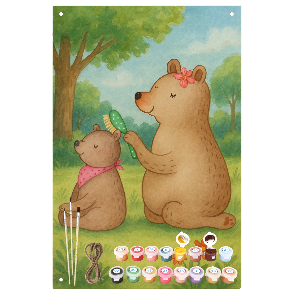 Malen nach Zahlen Metallschild Bär Kind Design Ausmalbild, Kunstwerk, Künstler, Malen nach Zahlen, Malen, Kreativität, Baseln, Bastelidee, DIY, Familie, Vatertag, Muttertag, Bruder, Schwester, Mama, Papa, Oma, Opa, Geschenk, Mutter, Mutti