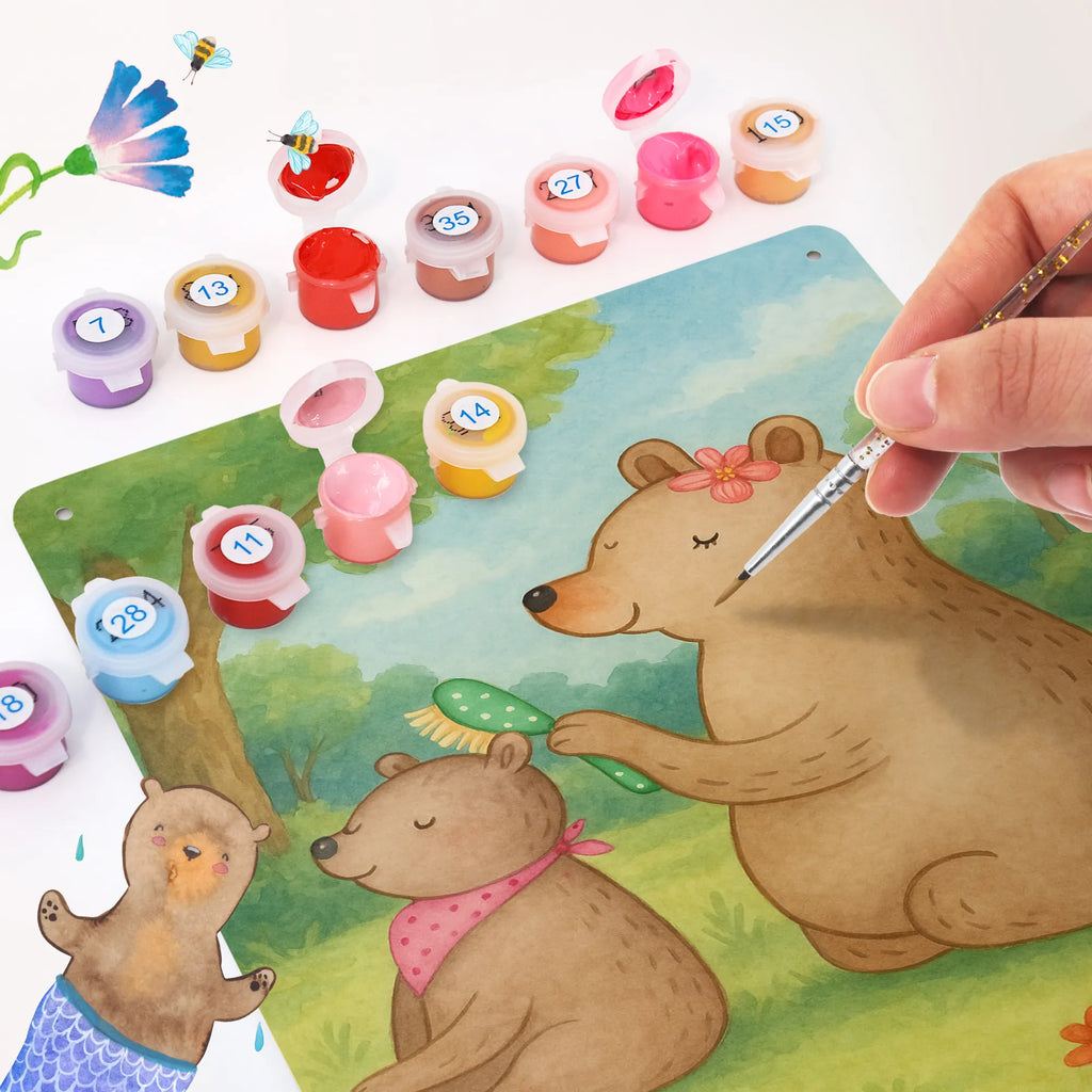 Malen nach Zahlen Metallschild Bär Kind Design Ausmalbild, Kunstwerk, Künstler, Malen nach Zahlen, Malen, Kreativität, Baseln, Bastelidee, DIY, Familie, Vatertag, Muttertag, Bruder, Schwester, Mama, Papa, Oma, Opa, Geschenk, Mutter, Mutti