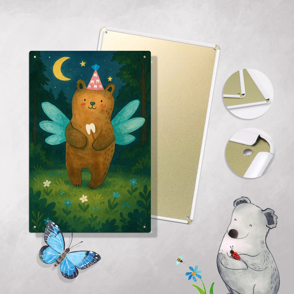 Malen nach Zahlen Metallschild Bär Zahnfee Design Malen, Malen nach Zahlen, Kreativität, DIY, Bastelidee, Ausmalbild, Künstler, Baseln, Kunstwerk, Bär, Teddy, Teddybär, Erster Zahn, Fee, Milchzahn, Zahnfee