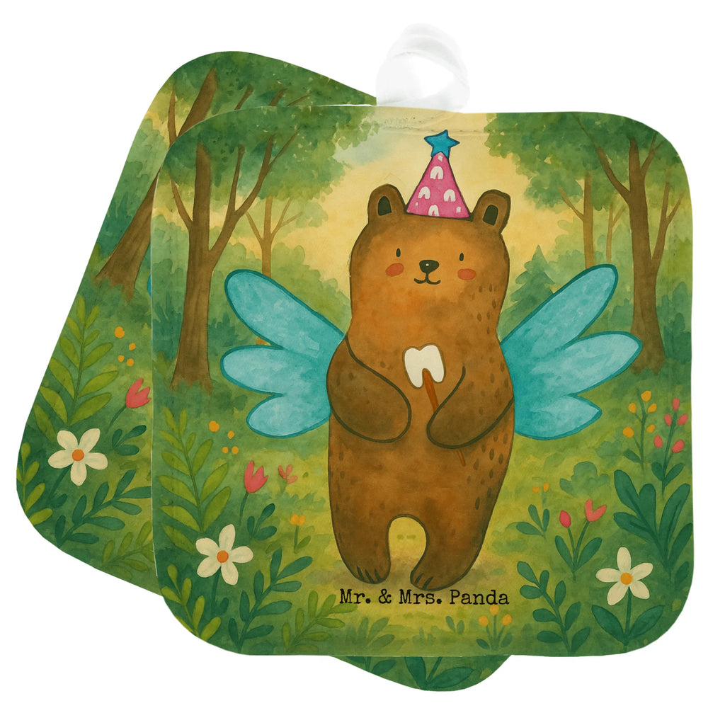 2-elementowy zestaw podkładek pod garnki niedźwiedź Wróżka zębów Design Ofenhandschuh, Topflappen lustig, Topfhandschuhe, Topflappenset, Schöne Topflappen, Topflappen 2er Set, Topfuntersetzer, Topfhandschuh, Topflappen mit Spruch, Topflappen Set, Topflappen, Ofenhandschuhe, Bär, Teddy, Teddybär, Erster Zahn, Milchzahn, Zahnfee, Fee