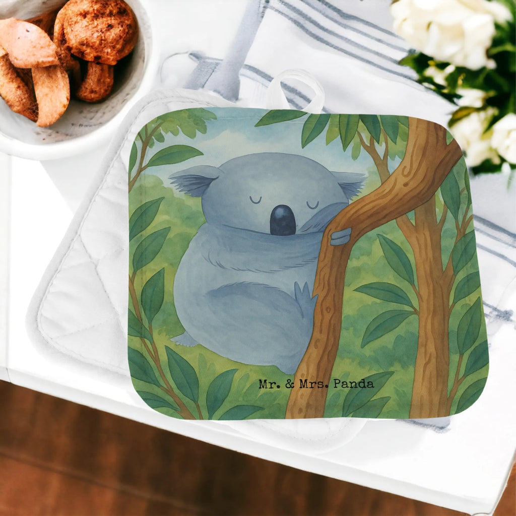 2-elementowy zestaw podkładek pod garnki Koala Design Ofenhandschuhe, Schöne Topflappen, Topfhandschuhe, Topflappen 2er Set, Topflappen, Topflappen Set, Topflappen lustig, Topfuntersetzer, Topfhandschuh, Ofenhandschuh, Topflappenset, Topflappen mit Spruch, Tiermotive, Gute Laune, lustige Sprüche, Tiere, Bär, Schlafzimmer, schlafen, Koala, träumen, Koalabär, Traum, Traumland