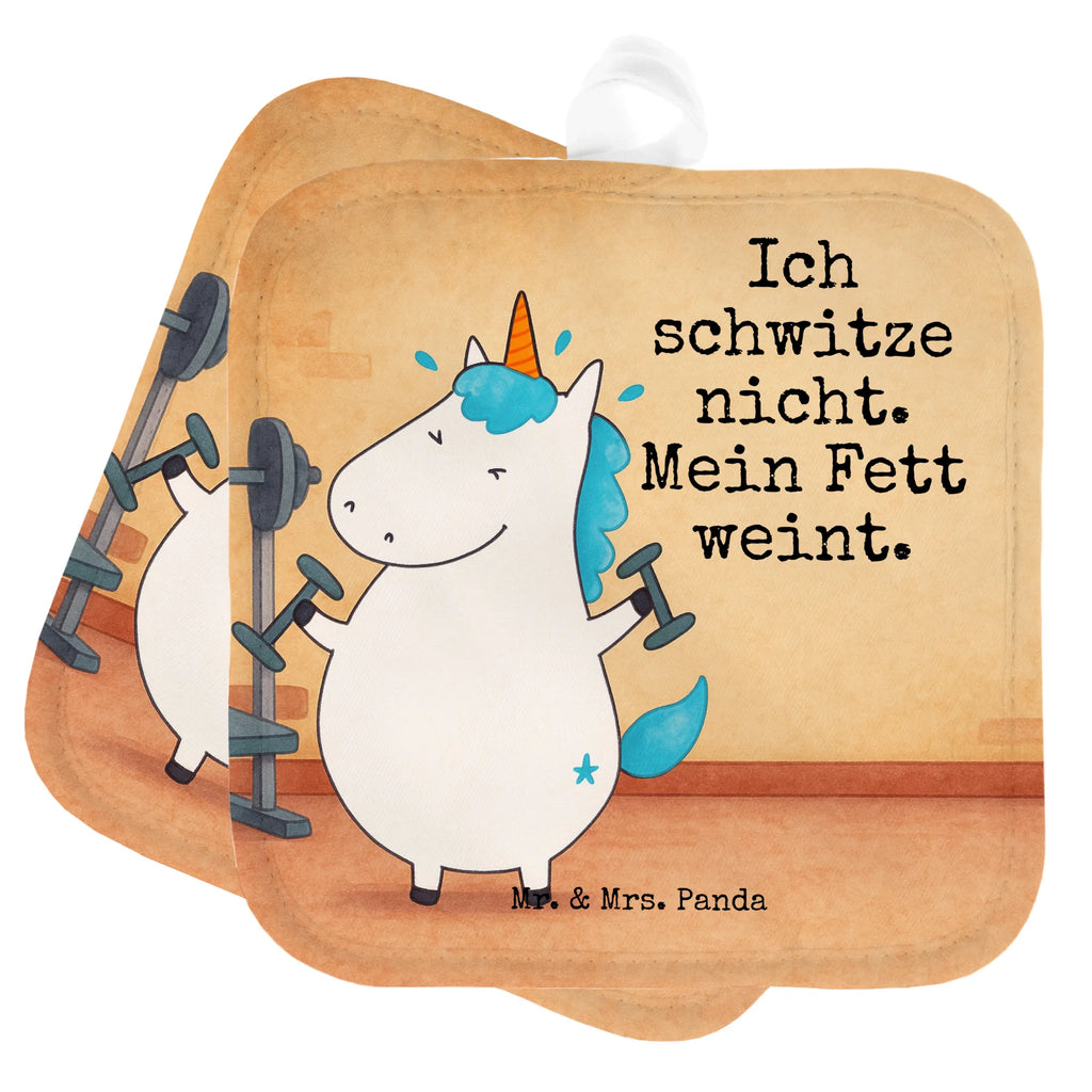 2-elementowy zestaw podkładek pod garnki jednorożec Fitness Design Topflappen, Topfuntersetzer, Ofenhandschuh, Topflappen Set, Topflappen lustig, Topflappen mit Spruch, Ofenhandschuhe, Topfhandschuhe, Topfhandschuh, Topflappenset, Topflappen 2er Set, Schöne Topflappen, Einhorn, Einhörner, Einhorn Deko, Unicorn, Gym, Fitness, Fitnessstudio, Diät, Abnehmen, Sport, Pumpen, Geräte, Sixpack