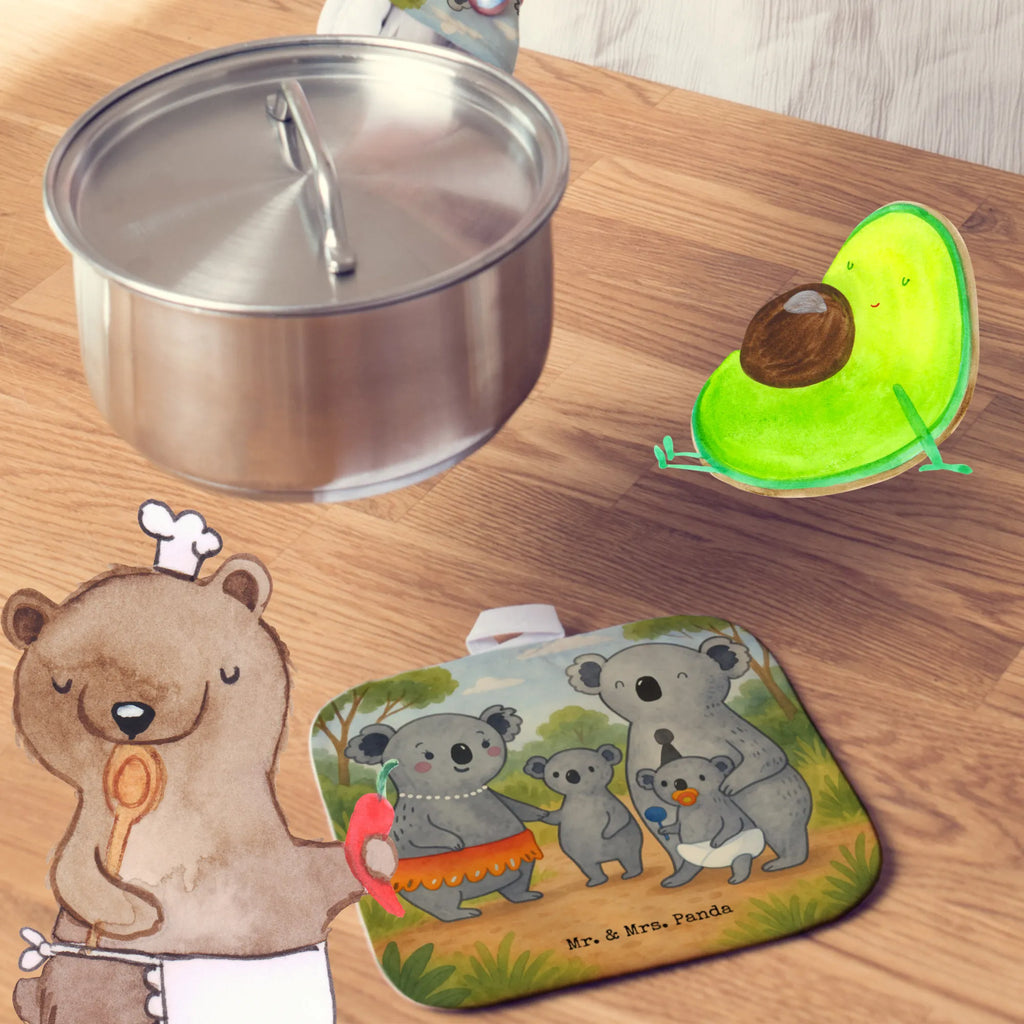 2-elementowy zestaw podkładek pod garnki Rodzina koali Design Topflappenset, Topflappen 2er Set, Topflappen lustig, Ofenhandschuhe, Ofenhandschuh, Topfhandschuh, Schöne Topflappen, Topfuntersetzer, Topflappen, Topflappen Set, Topfhandschuhe, Topflappen mit Spruch, Familie, Vatertag, Muttertag, Bruder, Schwester, Mama, Papa, Oma, Opa, Geschwister, Familienleben, Kinder, Koala, Family, Koalas