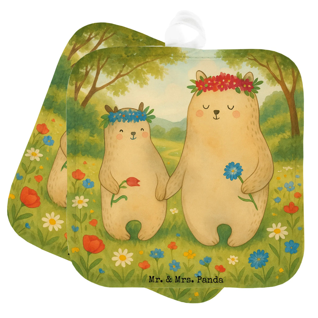 2er Set Topflappen  Bären mit Blumenkranz Design Topflappenset, Topflappen 2er Set, Topfuntersetzer, Topflappen mit Spruch, Schöne Topflappen, Ofenhandschuh, Topflappen, Topflappen Set, Topfhandschuhe, Ofenhandschuhe, Topfhandschuh, Topflappen lustig, Familie, Vatertag, Muttertag, Bruder, Schwester, Mama, Papa, Oma, Opa, Bären, Kind, Kinder, Mutti, Lieblingsmama, Family, weltbeste Mama, beste Mutter, Vorbild, Bär, Mami, Tochter, Geschenk Mama. Muttertag, Töchter, Mutter, Lieblingsmensch