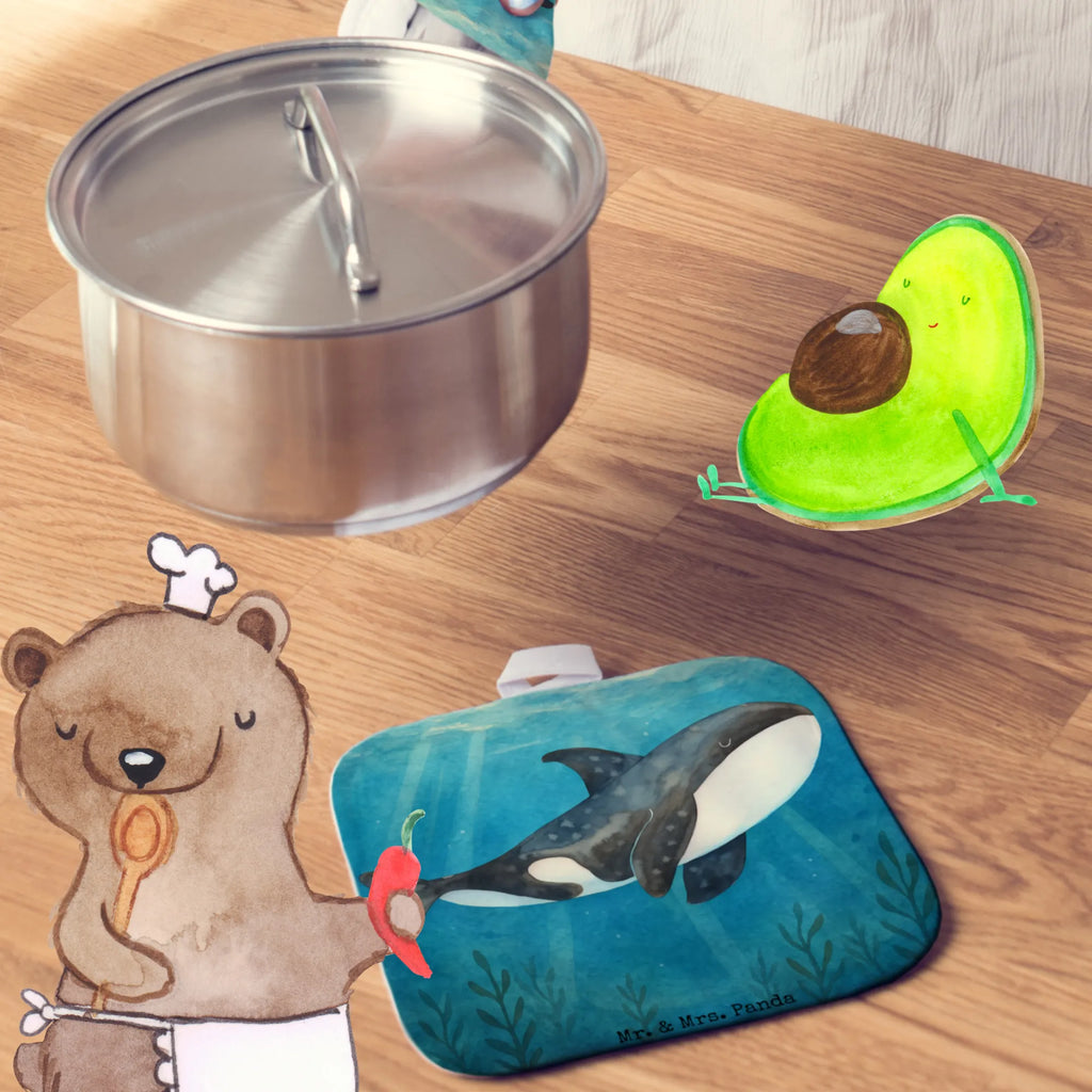 2-elementowy zestaw podkładek pod garnki Orka Design Topflappen, Topfuntersetzer, Ofenhandschuh, Topflappen Set, Topflappen lustig, Topflappen mit Spruch, Ofenhandschuhe, Topfhandschuhe, Topfhandschuh, Topflappenset, Topflappen 2er Set, Schöne Topflappen, Meerestiere, Meer, Urlaub, Orca, Orcas, Killerwal, Wal, Möglichkeiten, Büro, Arbeit, Motivation, Selbstliebe, Neustart, Startup