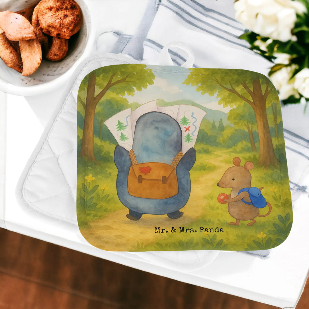 2-elementowy zestaw podkładek pod garnki Pingwin i Mysz Wędrowcy Design Topflappen 2er Set, Ofenhandschuh, Topflappen lustig, Topflappen Set, Schöne Topflappen, Topfhandschuhe, Topfhandschuh, Topflappenset, Topflappen, Ofenhandschuhe, Topflappen mit Spruch, Topfuntersetzer, Pinguin, Abenteurer, Pinguine, Roadtrip, Ausflug, wandern, Wanderlust, Abenteuer